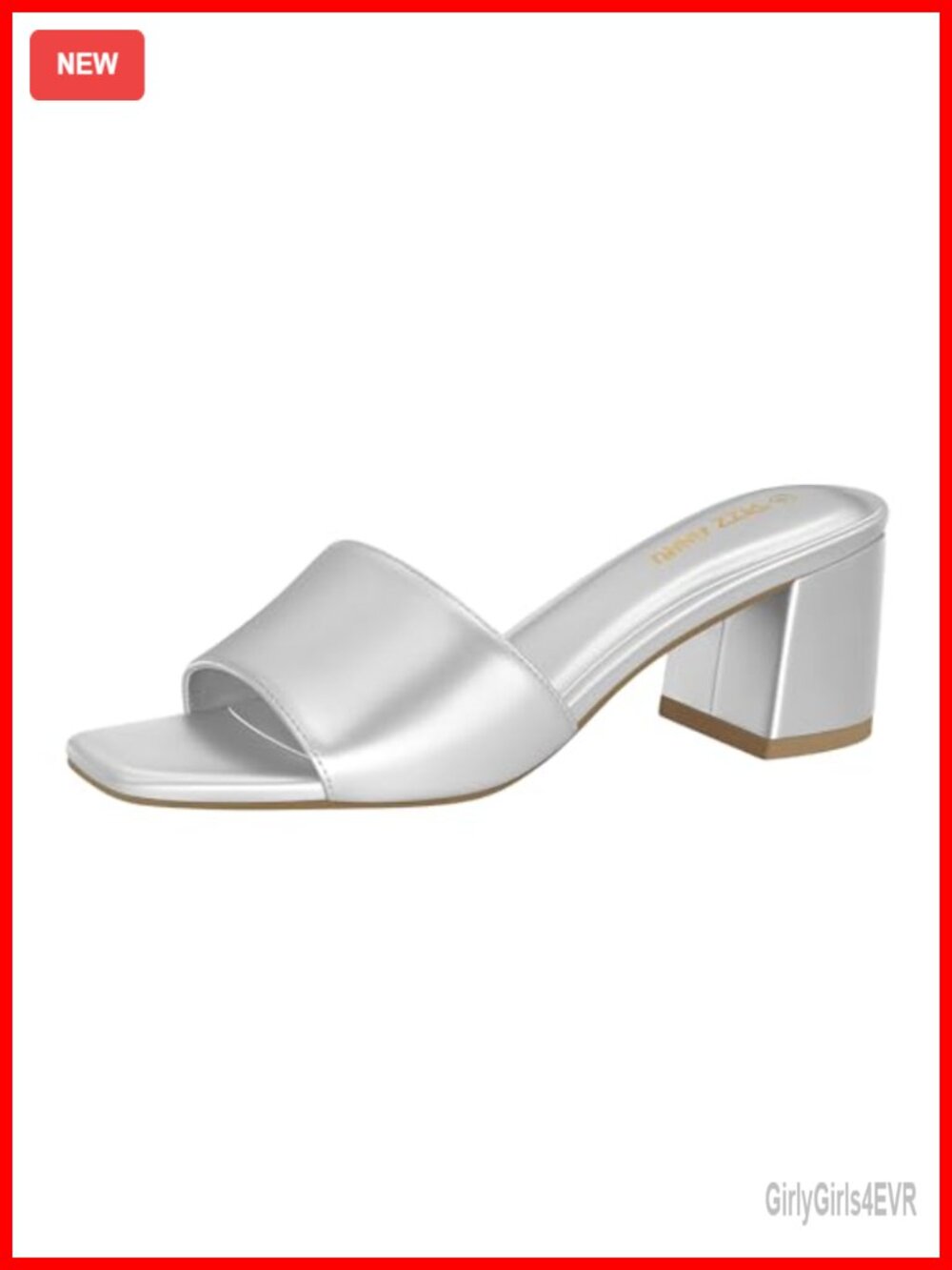 Women's Square Open Toe Low Block Heel Sandals Slip On Mules